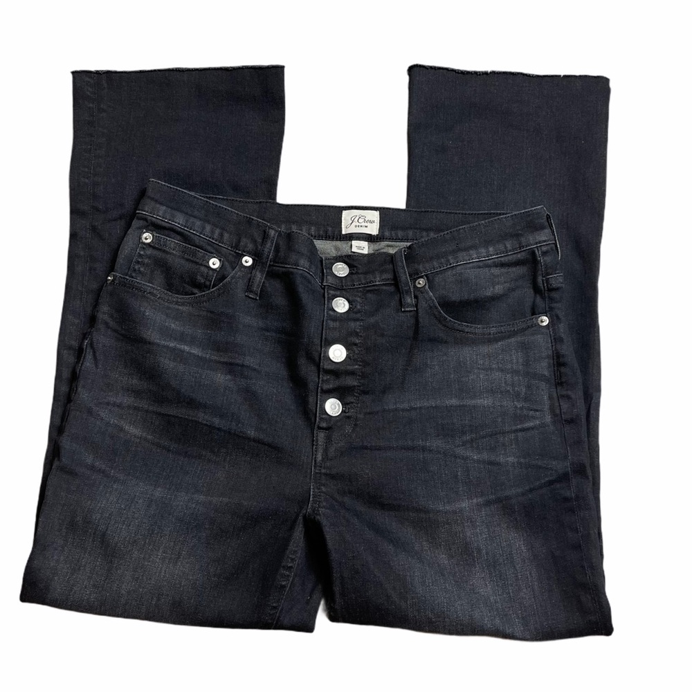 J. Crew | Black Billie Boot Crop Mid Rise Jeans 31